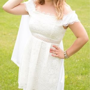 White lace dress